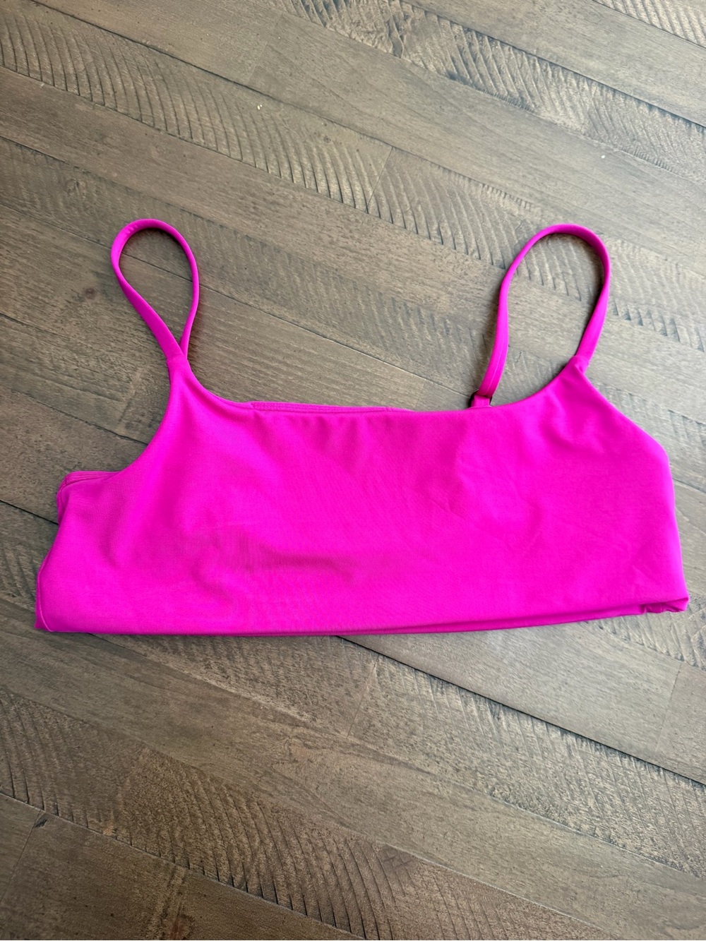 Athleta square neck bikini top Fuchsia size M